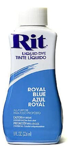 Rit Dyes Royal Blue Liquid 8 Oz. Botella [Paquete De 4] 0