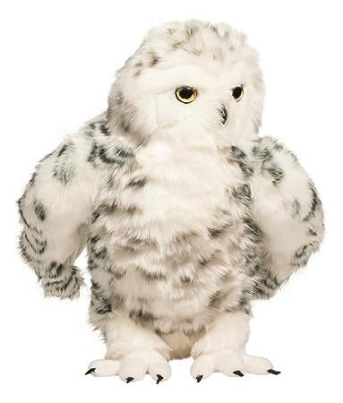 Bicho De Pelúcia Douglas Shimmer Snowy Owl Com Cabeça Articu 4