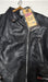 Young Desing Black Eco-Leather Women's Fitted Cross Front Jacket 7