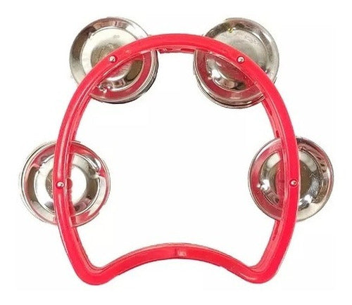 KNIGHT Mini Half-Moon Tambourine with 4 Jingles 5