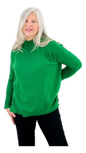 Women's Basic Solid Bremer Sweater Pullover by POPY Plus Size 4