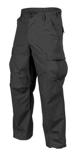 Textil Kairos Pantalon Cargo Tactico Federal Negro Ripstop 0