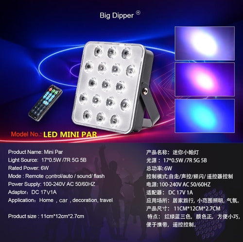 Big Dipper Excellent RGB Mini Par Audio Flash 1