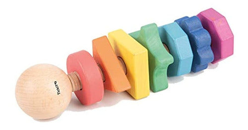 Tickit - 74003 Rainbow Wooden Shape Twister - 7 Formas Y Col 0