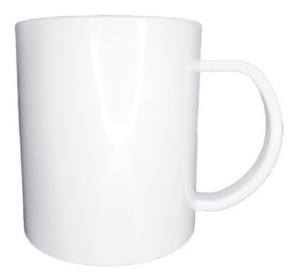 Taza Blanca Recta De Plástico Polímero Para Sublimar X24 Uni 3