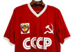 Red CCCP USSR T-shirt with Retro V-Neck 1