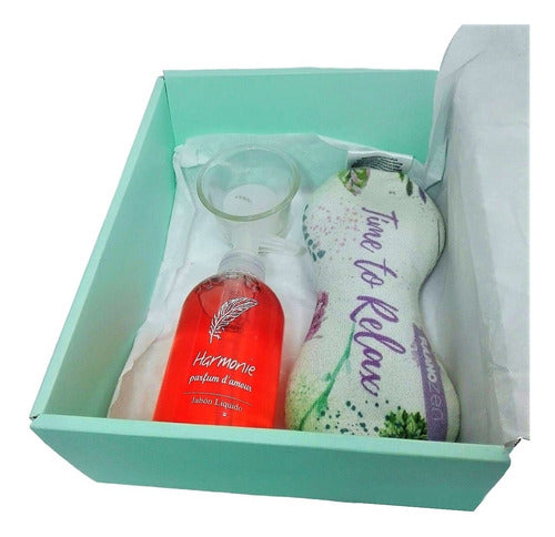 Kit Aroma Caja Gift Box Empresarial Rosas Set Relax Spa N64