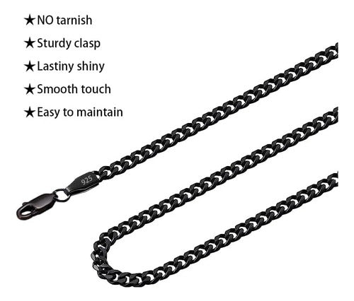 Waitsoul Black Chain Necklace for Men and Women 5