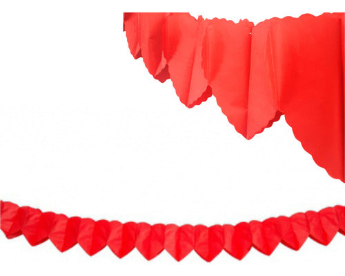 Cotillón Concept Red Plain Heart Garland 0