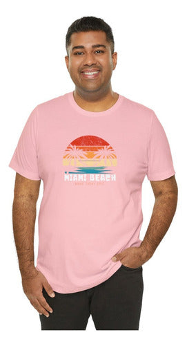 Premium Combed Cotton Miami Beach Casual T-Shirts 8