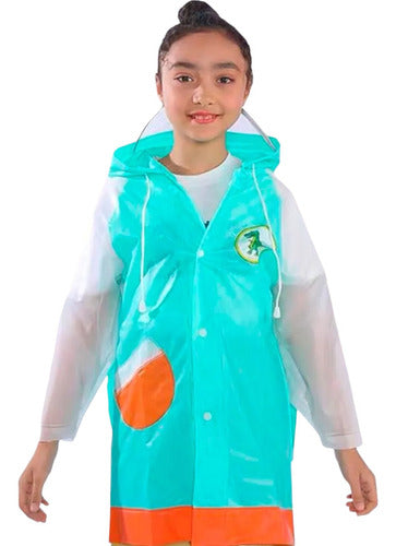 Piloto Impermeable Niños Dinosaurio Lluvia 1