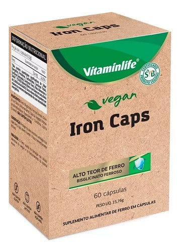 VitaminLife Vegan Iron 300mg (60 Capsules) 1 Per Day 0