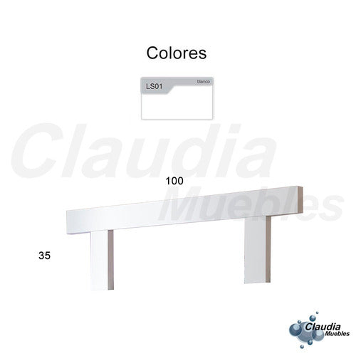 Claudia Muebles Baranda 1 Meter Laqueada Blanca De Madera Cama Cucheta 1