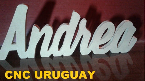 CNC URUGUAY - Andrea - Letras En Madera Mdf 16 Cm. Para Decoración 0