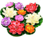 ZAUGONTW Floating Artificial Lotus Flower with Lily Pad 0