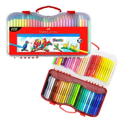 Faber-Castell Fiesta Markers Set of 60 in Gift Case 4