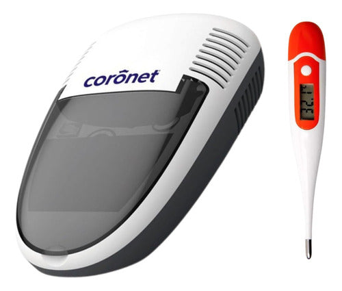 Combo Piston Compressor Nebulizer + Digital Thermometer by Coronet 0