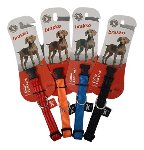 Brakko Premium Fast Lock Medium Dog Collar 14