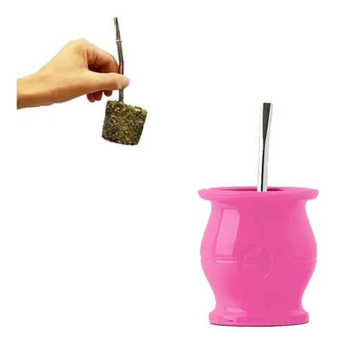 Argentinian Mate Set with Stainless Steel Thermos + Case + Yerba Mate Cup + Replacement Spout 2