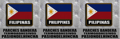 Parche Bandera Con Nombre Filipinas 0