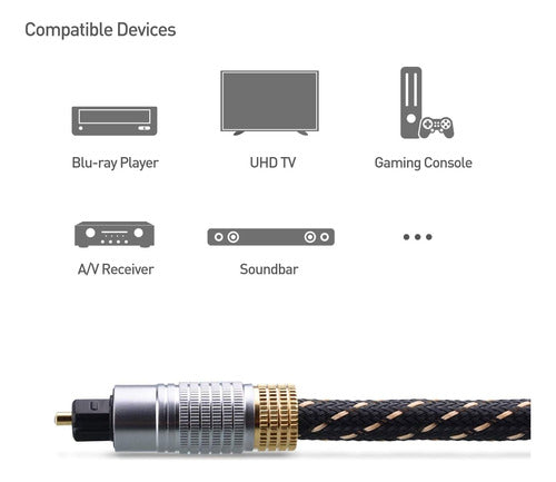 Cable Matters Digital Optical Audio Cable Toslink 300cm - Hifi Shielded 3