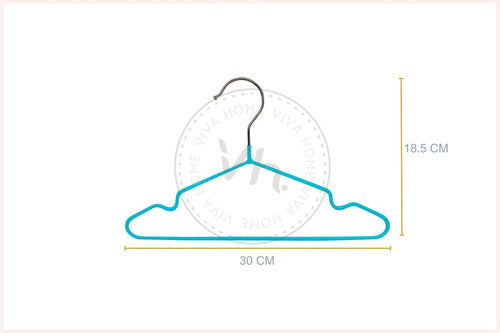 Set X 10 Perchas Infantiles Engomadas Celestes 3