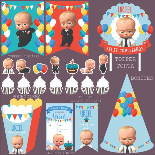 Boom - Jefe En Pañales Printable Kit for Birthdays & Digital Invitations 0