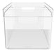 Caja Cesto Organizador Plástico Transparente 30x15x13 Cm Ou 4