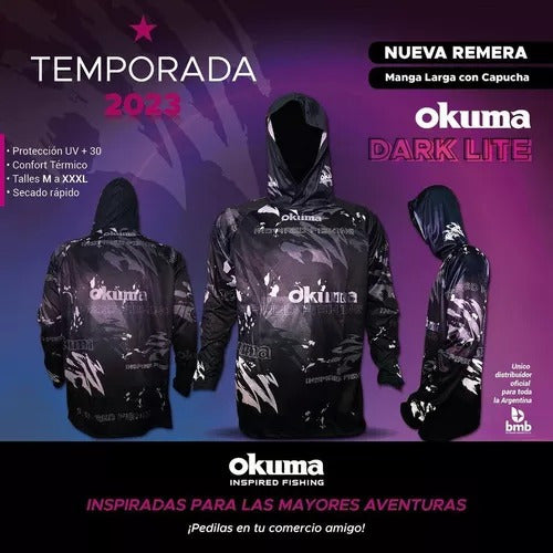 Okuma Dark Fishing Hoodie with UV Protection +50 6