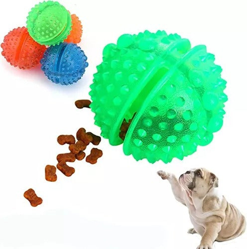 Mercadoflash Pet Ball Sonora with Whistle and Translucent Silicone Texture 2