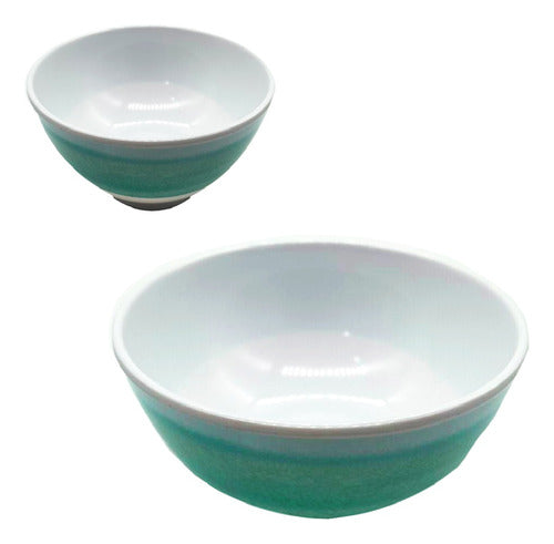 12 Tigela Bowl Melamina 700ml Cumbuca Luxo Decorada 1