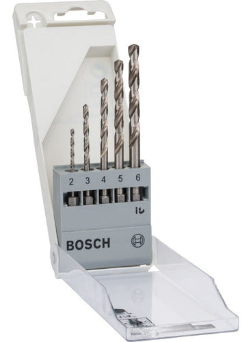 Bosch Set of 5 Hexagonal HSS Metal Drill Bits 2-3-4-5-6 mm 1