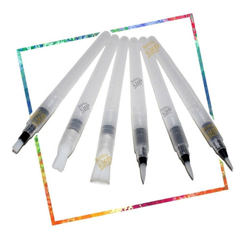 Set Pinceles Waterbrush Grande Aplicador Agua Acuarela Tinta 0