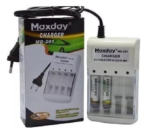 Cargador De Pilas Recargables Aa Y Aaa  Maxday 1