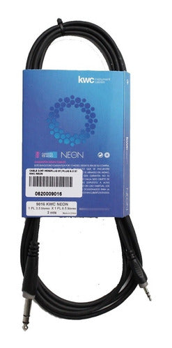 KWC Neon 9016 Mini Plug 3.5 to Plug 6.5 Stereo Cable - 3 Meters 3