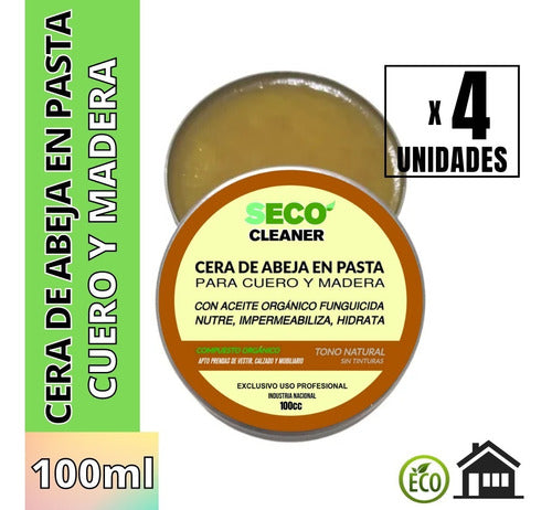 D219 Cera Abeja Cuero Madera 100cc X 4u C/aplicador Nutridor 0