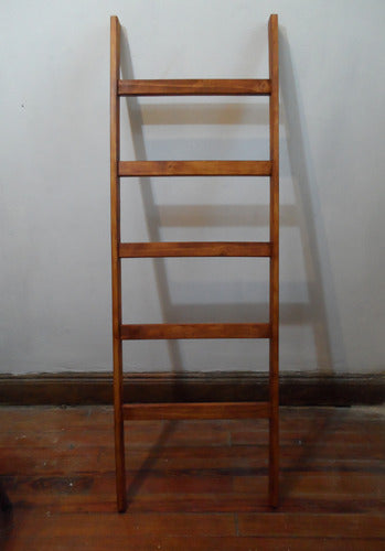 Wide Mahogany Blanket Ladder - Carpintero 2.0 Decor Action Series 1