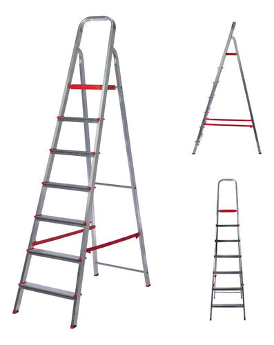 Lüsqtoff Aluminum 7-Step Ladder ESL215-77 0