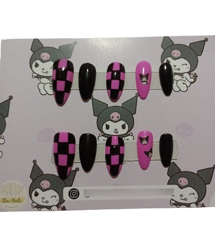 Star Nails Press On Nails with Kuromi Design 0