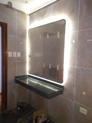 Modern Rectangular Decorative Bathroom Mirror with LED Light 60x120 cm 18