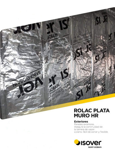 Isover Rolac Silver Walls 50mm Glass Wool 3 x 0.40 x 12m 2