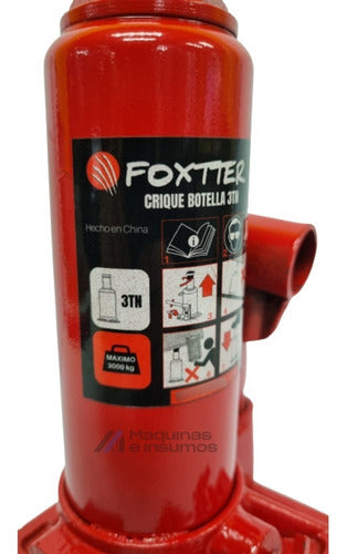 Crique Foxtter Gato Hidráulico Botella Auto 3tn 3000kg Fxb3t 3