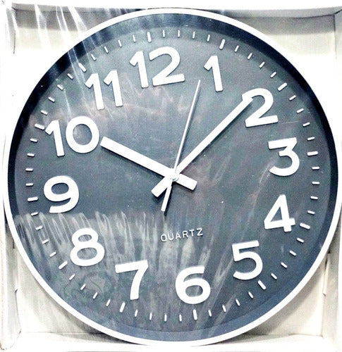 Knock Out Quartz Large Wall Clock 30cm Big 3D Numbers with Second Hand 1