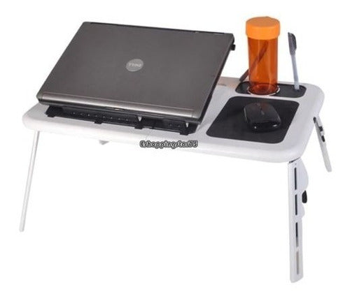 Portable Adjustable Folding Desk with Bed Port 0