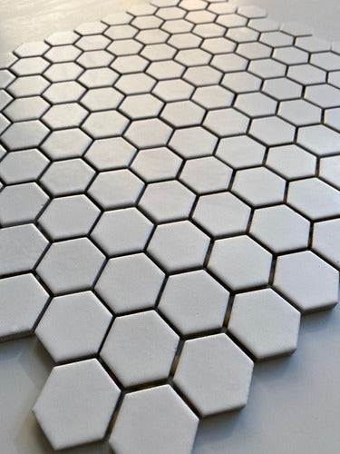 Atlas Malla Hexagono Artico Blanco 30x30 0