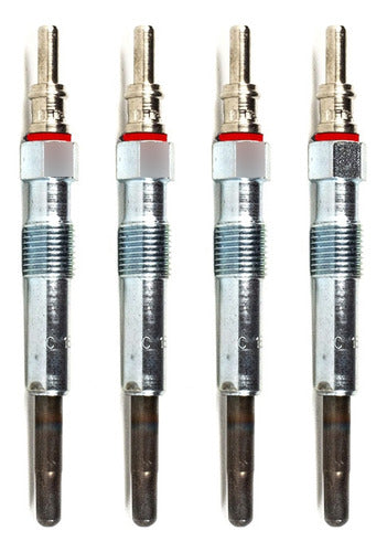 Hescher Kit X4 Preheating Spark Plug Hu-153 for Renault Mégane II 1 0