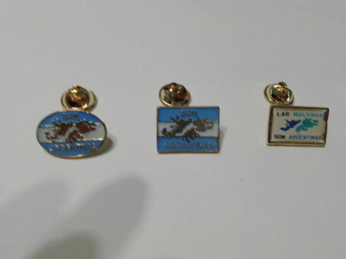 ESMALTADOS Pins Islas Malvinas Argentinas De 5 Modelos De 2 Cms 1