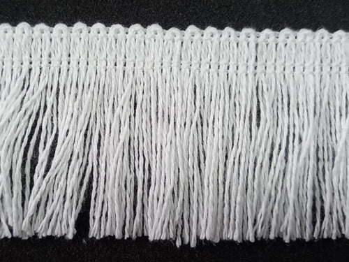 White Cotton Fringe (Art 3004) 12 Meter Piece 1