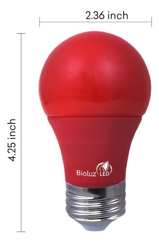 Bioluz LED Red Light Bulbs 60W Replacement A19 Non-Dimmable 4-Pack 1