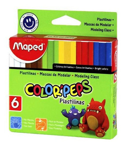 Maped Plastilina Color Peps 20 Grs X 6 Unidades Surtidas 0